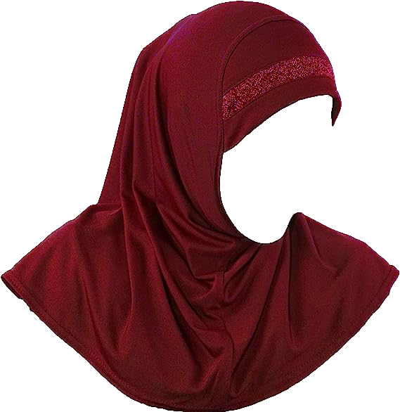 Burgundy headscarf